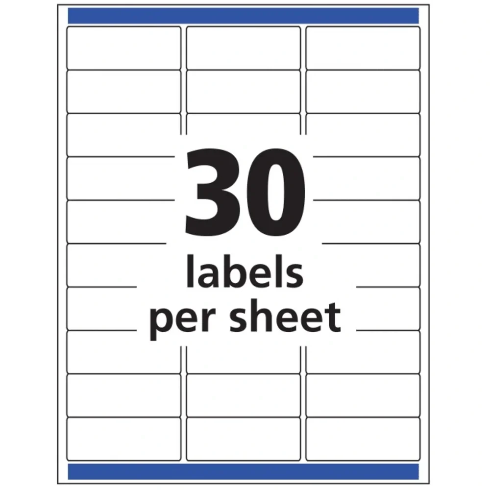 AVERY® 15660 Matte Clear Address Labels Sure Feed™' Technology Laser 1